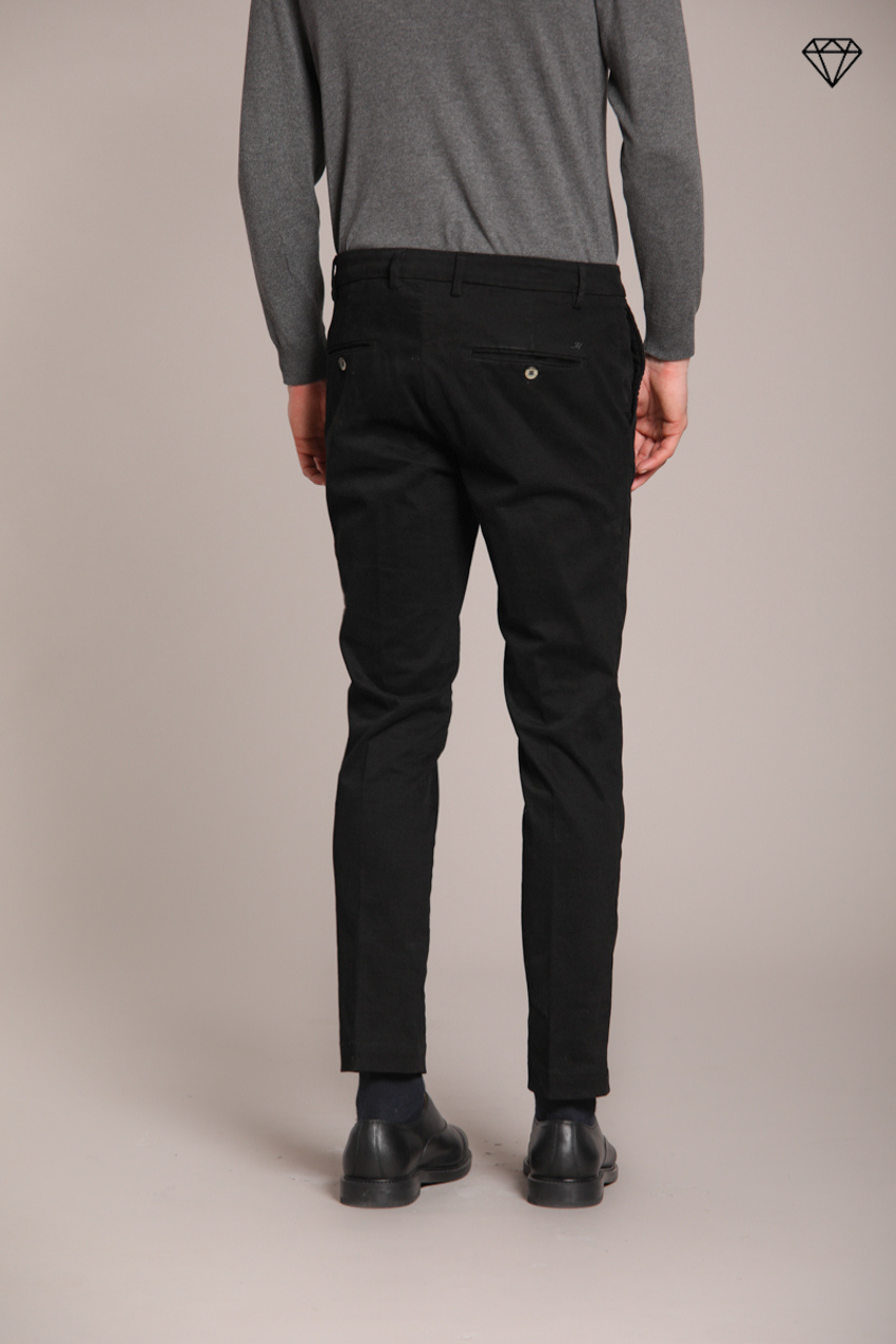 Foto 3 Milano pantalone chino uomo in gabardina stretch extra slim fit ①