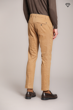 Foto 4 Milano pantalone chino uomo in gabardina stretch extra slim fit ①