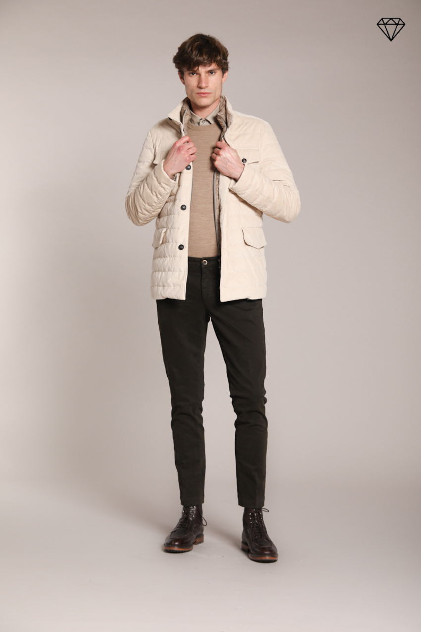 Milano Herren Chino Hose in Gabardine Stretch Extra Slim Fit ①