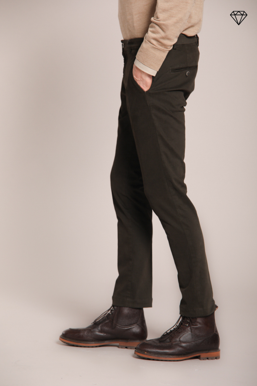 Milano Herren Chino Hose in Gabardine Stretch Extra Slim Fit ①