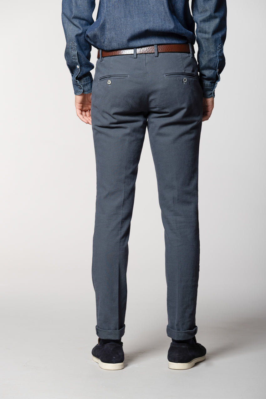 Milano pantalon chino homme en motif œil de perdrix extra slim fit