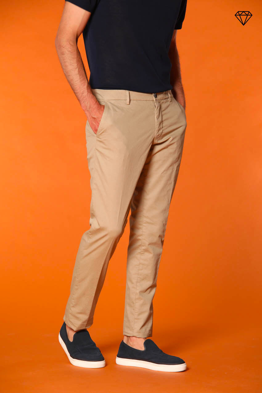 Milano men's chino pants in pima cotton extra slim fit ①