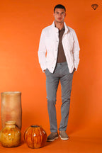 Milano men's chino pants in pima cotton extra slim fit ①