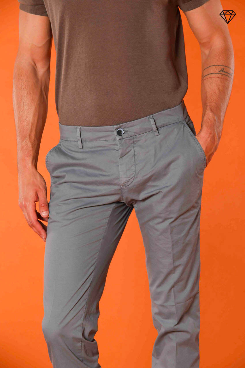 Milano men's chino pants in pima cotton extra slim fit ①