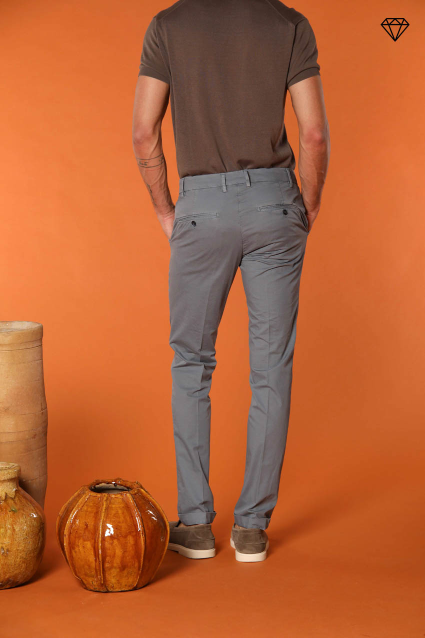 Milano men's chino pants in pima cotton extra slim fit ①