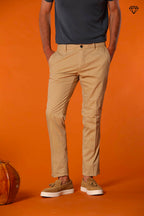 Milano men's chino pants in pima cotton extra slim fit ①