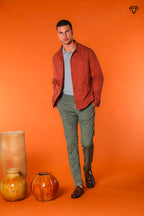 Milano men's chino pants in pima cotton extra slim fit ①