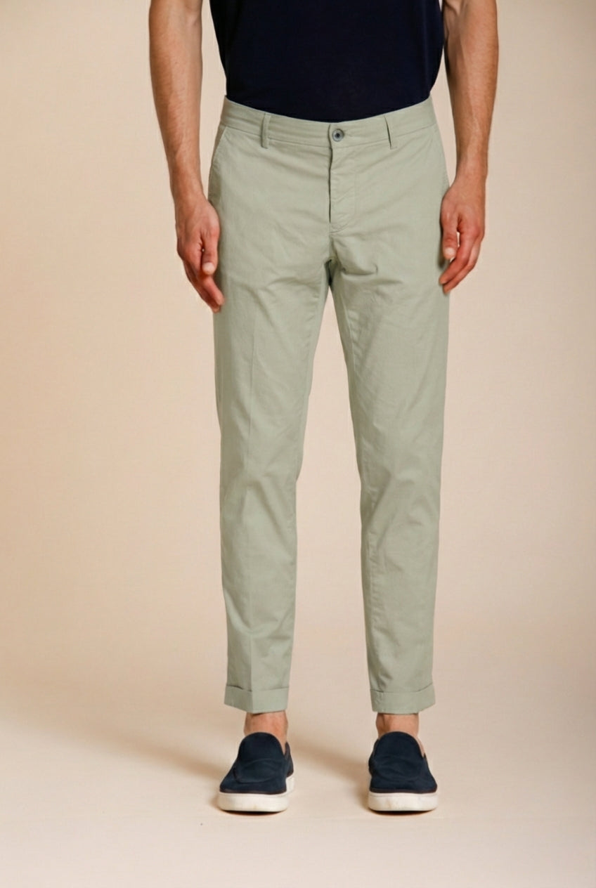 Milano men's chino pants in stretch gabardine extra slim fit ①