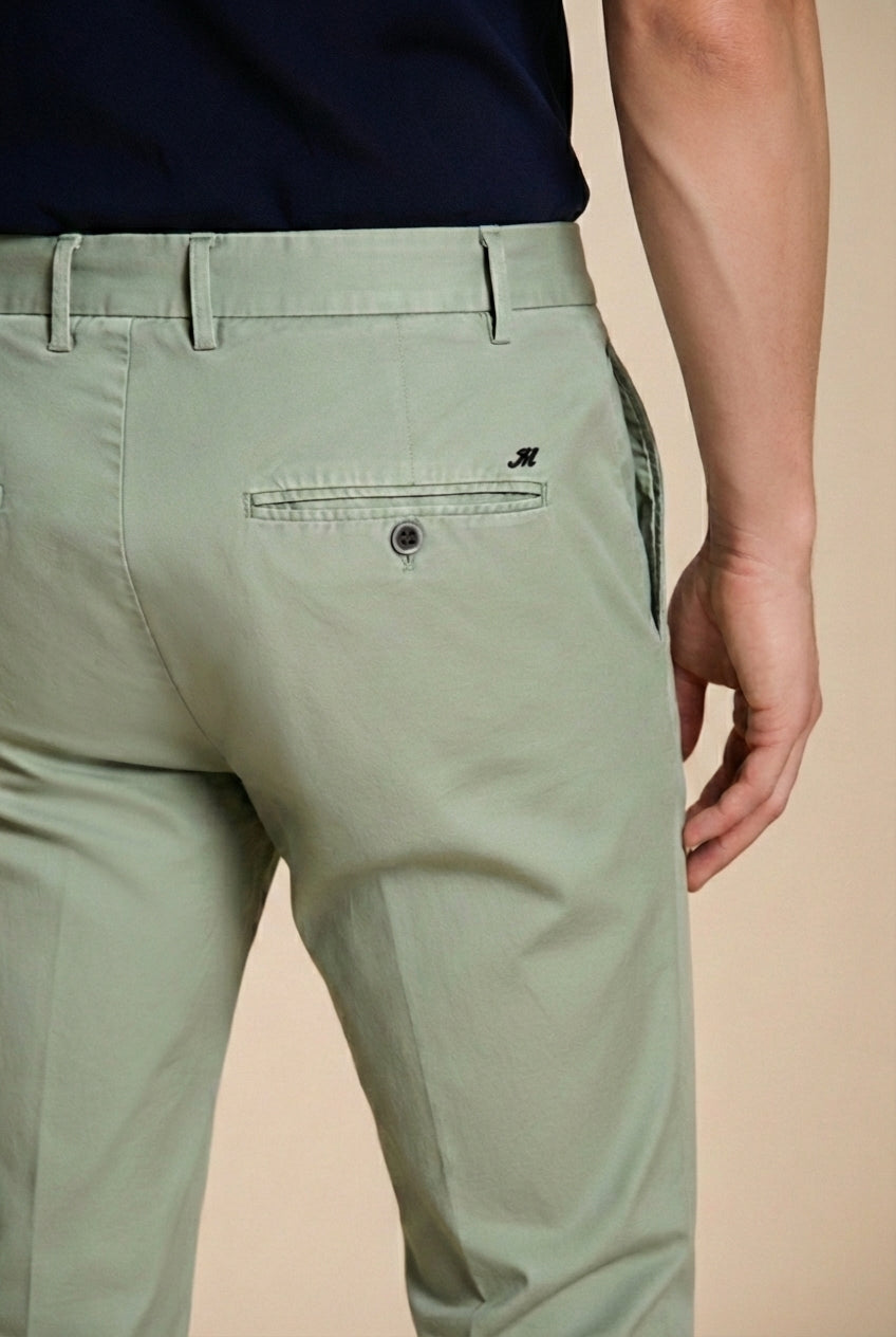 Milano pantalon chino homme en gabardine stretch extra slim fit ①