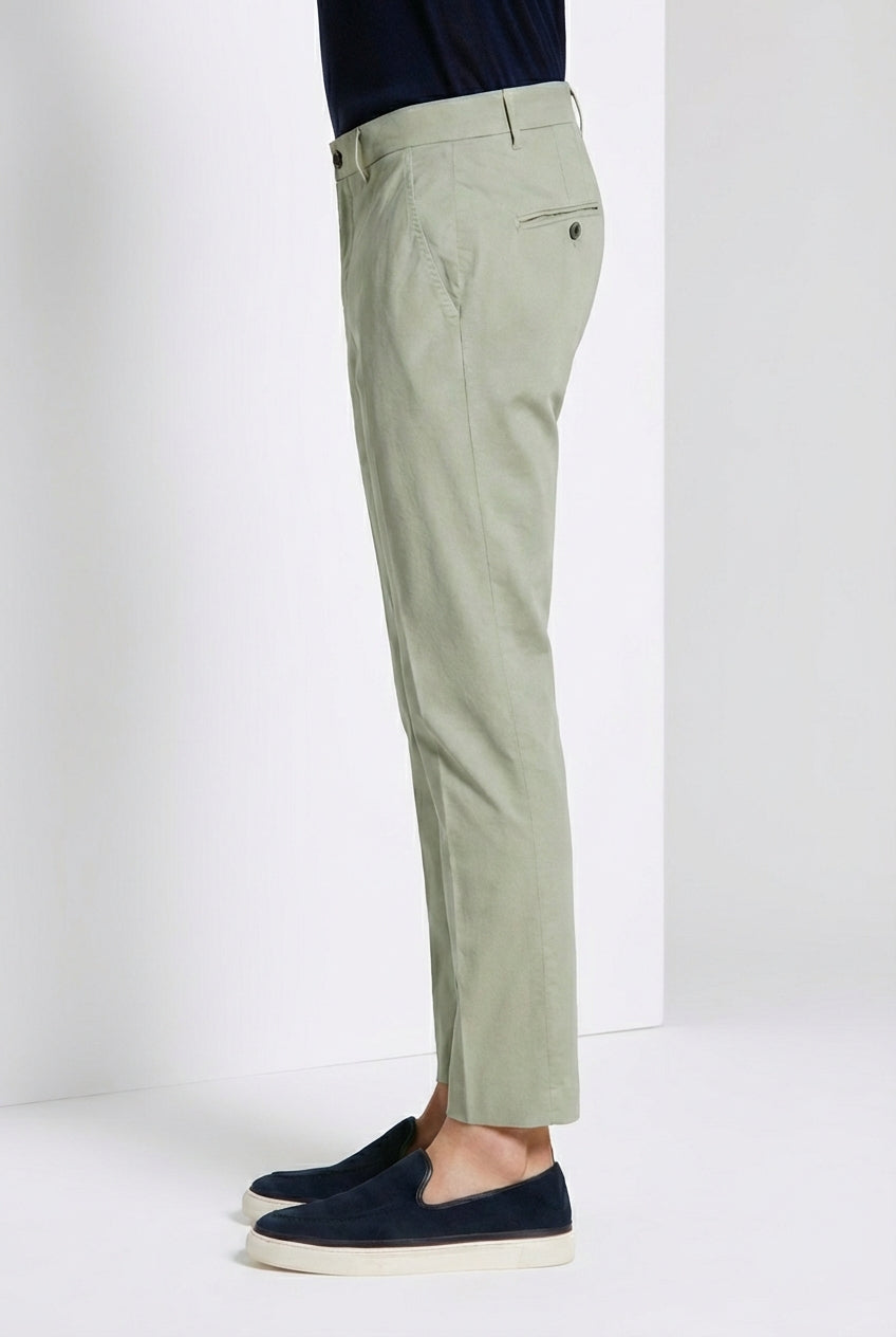 Milano pantalon chino homme en gabardine stretch extra slim fit ①