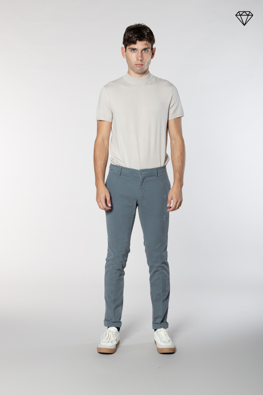 Milano men's chino pants in stretch gabardine extra slim fit ①