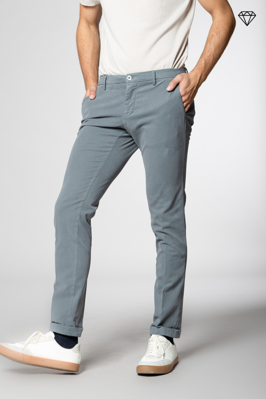 Milano men's chino pants in stretch gabardine extra slim fit ①