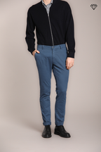 Milano pantalone chino uomo in gabardina stretch extra slim fit ①