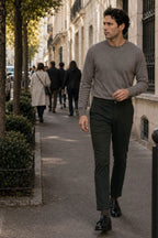 Milano men’s chino pants in stretch gabardine extra slim fit ①
