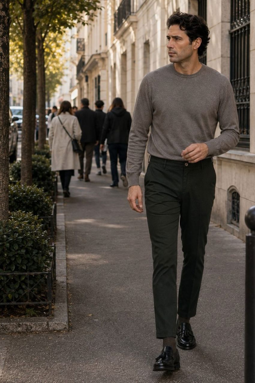 Milano Chinohose für Herren aus Stretch-Gabardine Extra Slim Fit ①