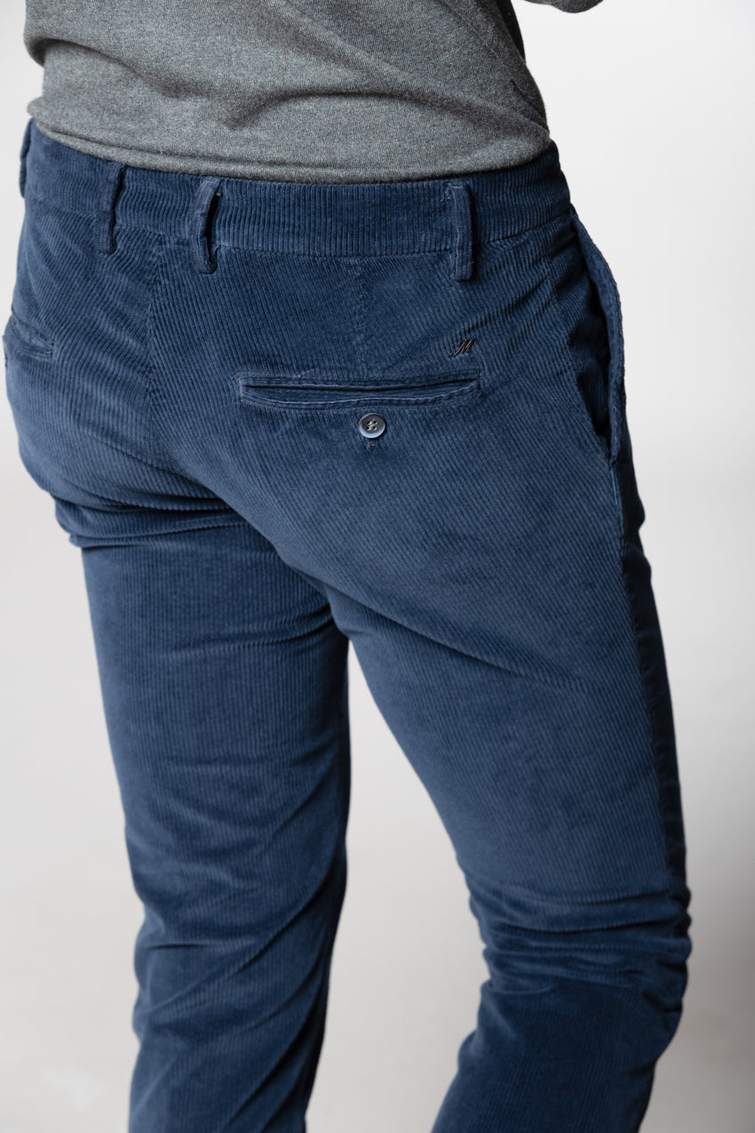 Milano pantalone chino uomo in velluto 500 righe extra slim fit