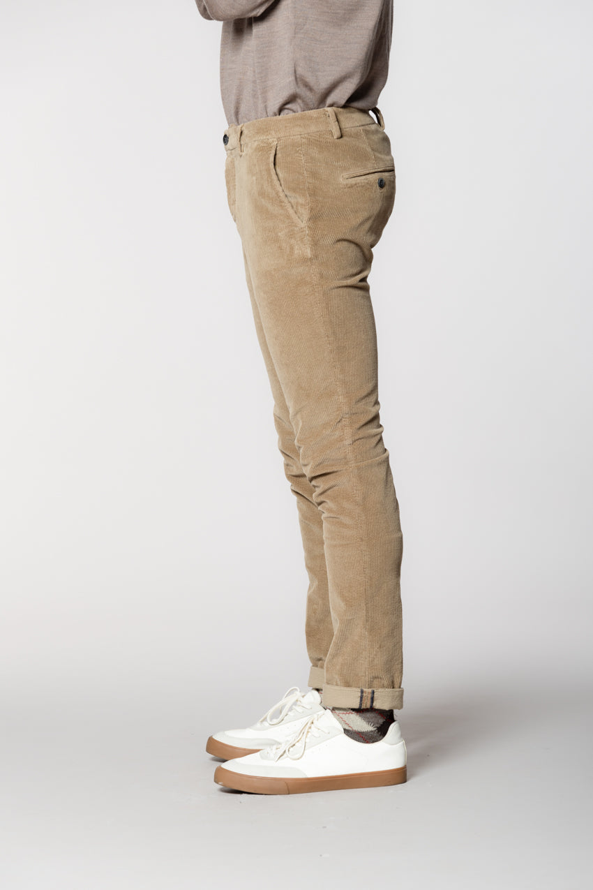 Milano pantalone chino uomo in velluto 500 righe extra slim fit
