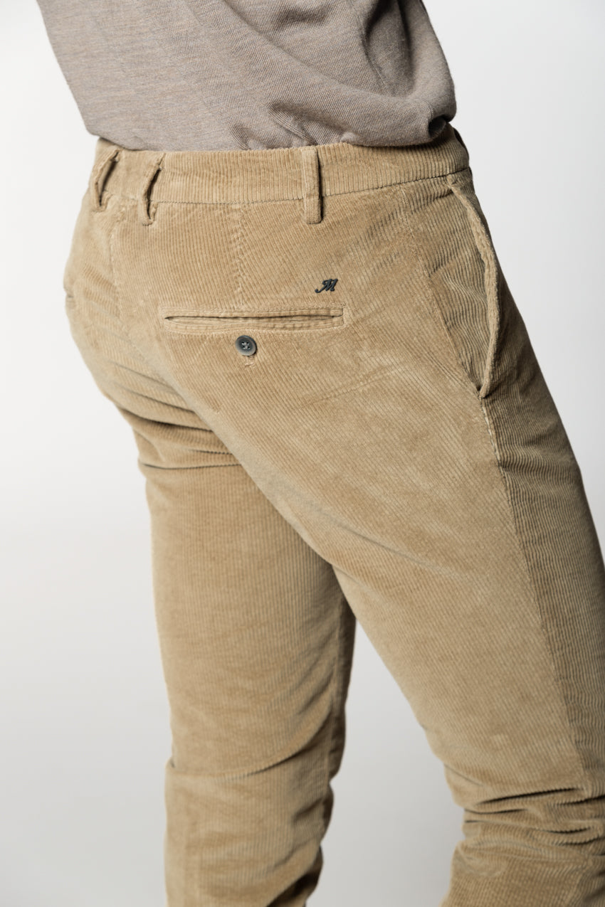 Milano pantalone chino uomo in velluto 500 righe extra slim fit