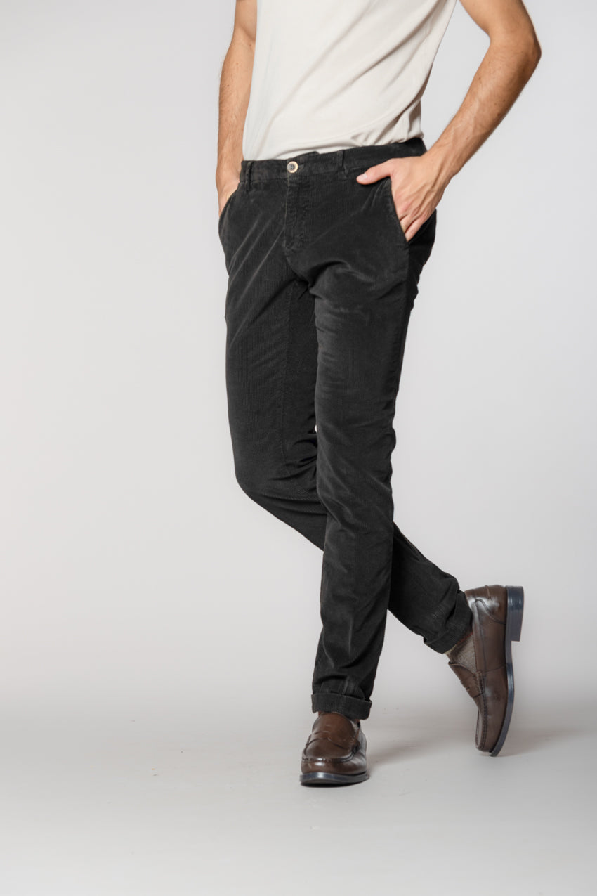 Milano pantalon chino homme en velours 500 raies extra slim fit
