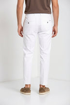 Milano pantalone chino uomo in gabardina stretch extra slim fit ①