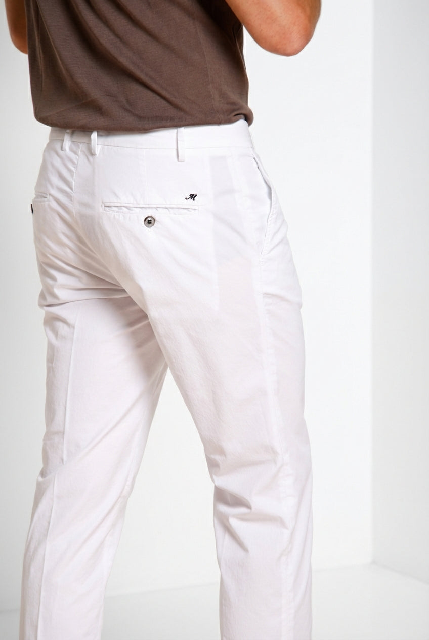 Milano pantalone chino uomo in gabardina stretch extra slim fit ①