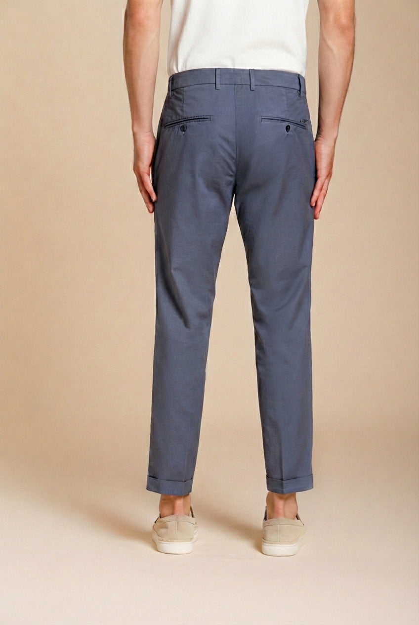 Milano pantalon chino homme en gabardine stretch extra slim fit ①