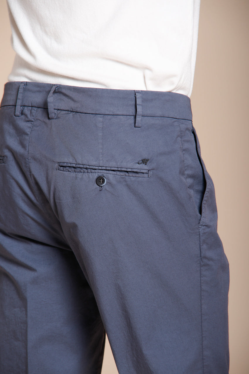 Milano pantalone chino uomo in gabardina stretch extra slim fit ①