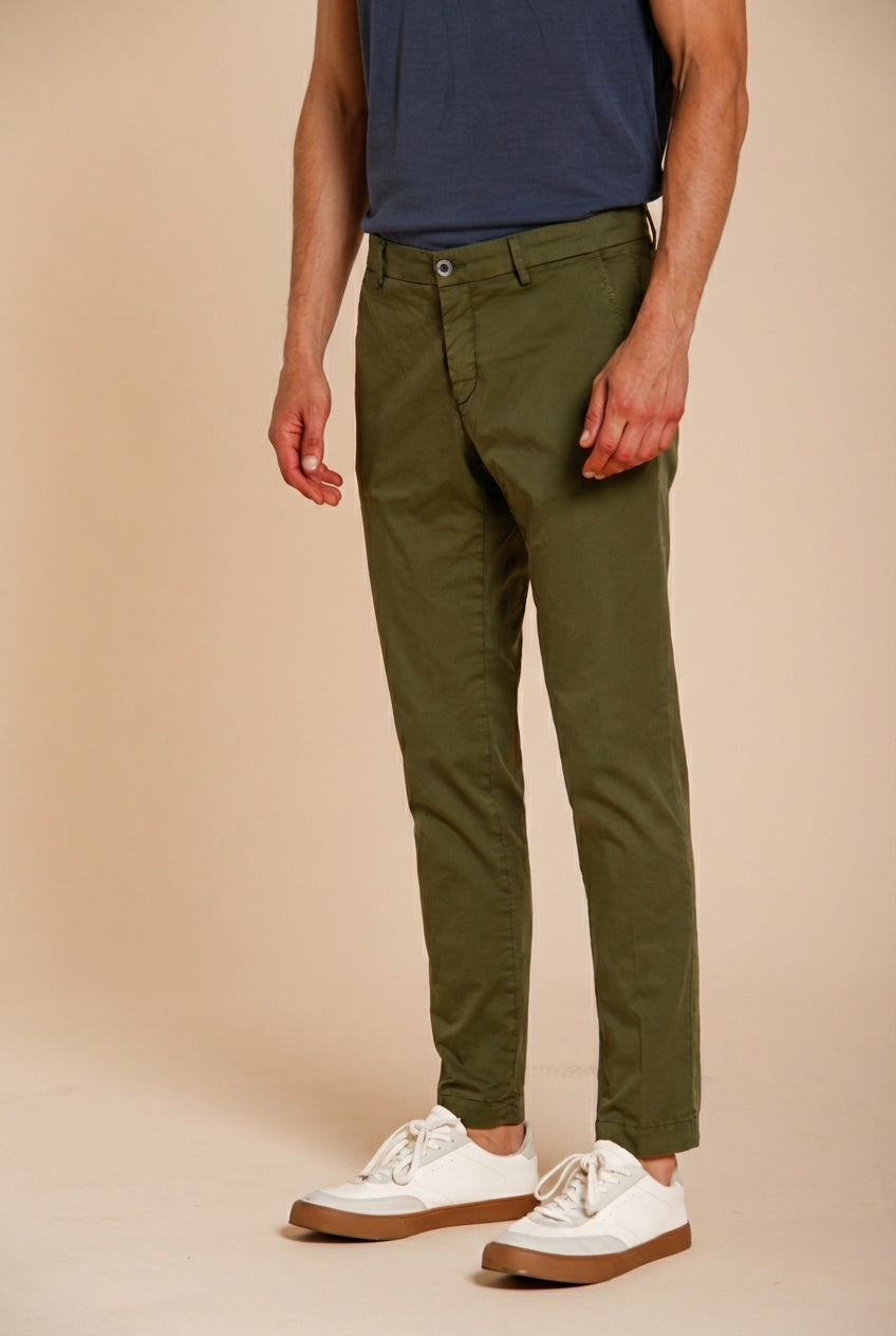 Milano men's chino pants in stretch gabardine extra slim fit ①