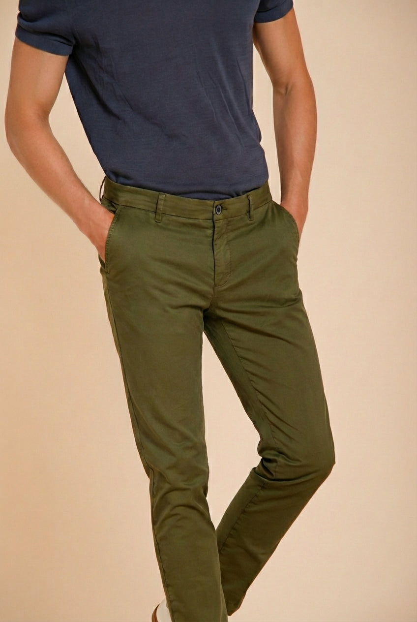Milano Herren Chino Hose aus Stretch-Gabardine extra slim fit ①