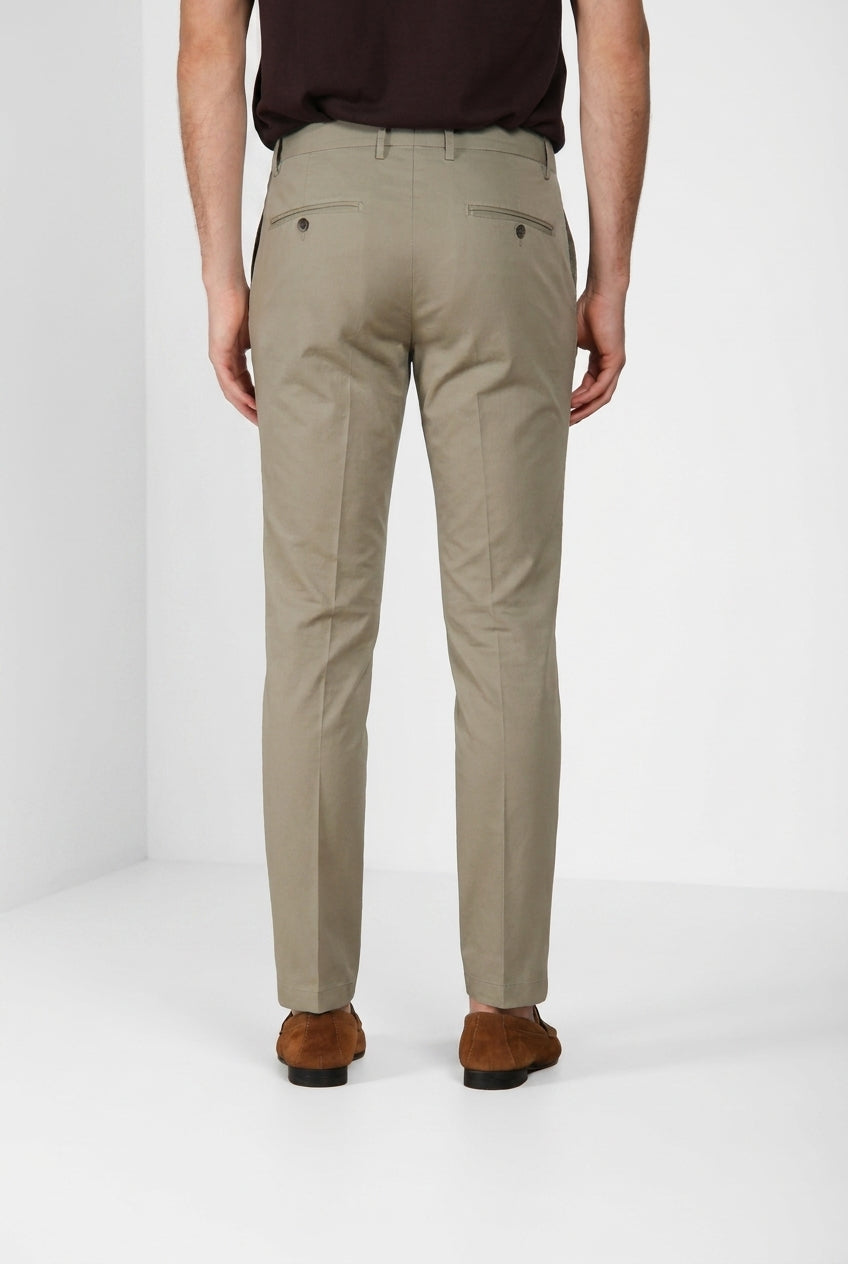 Milano pantalon chino homme en gabardine stretch extra slim fit ①