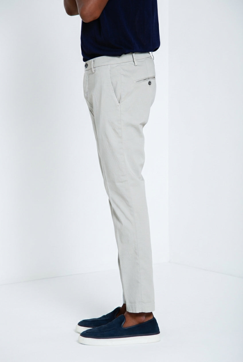 Milano men's chino pants in stretch gabardine extra slim fit ①