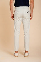 Milano pantalon chino homme en gabardine stretch extra slim fit ①