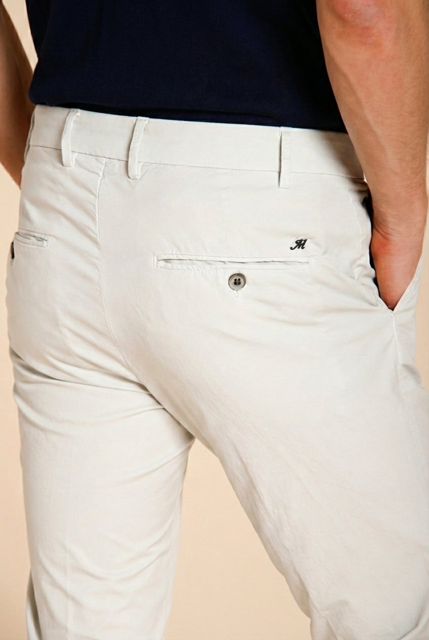 Milano pantalon chino homme en gabardine stretch extra slim fit ①