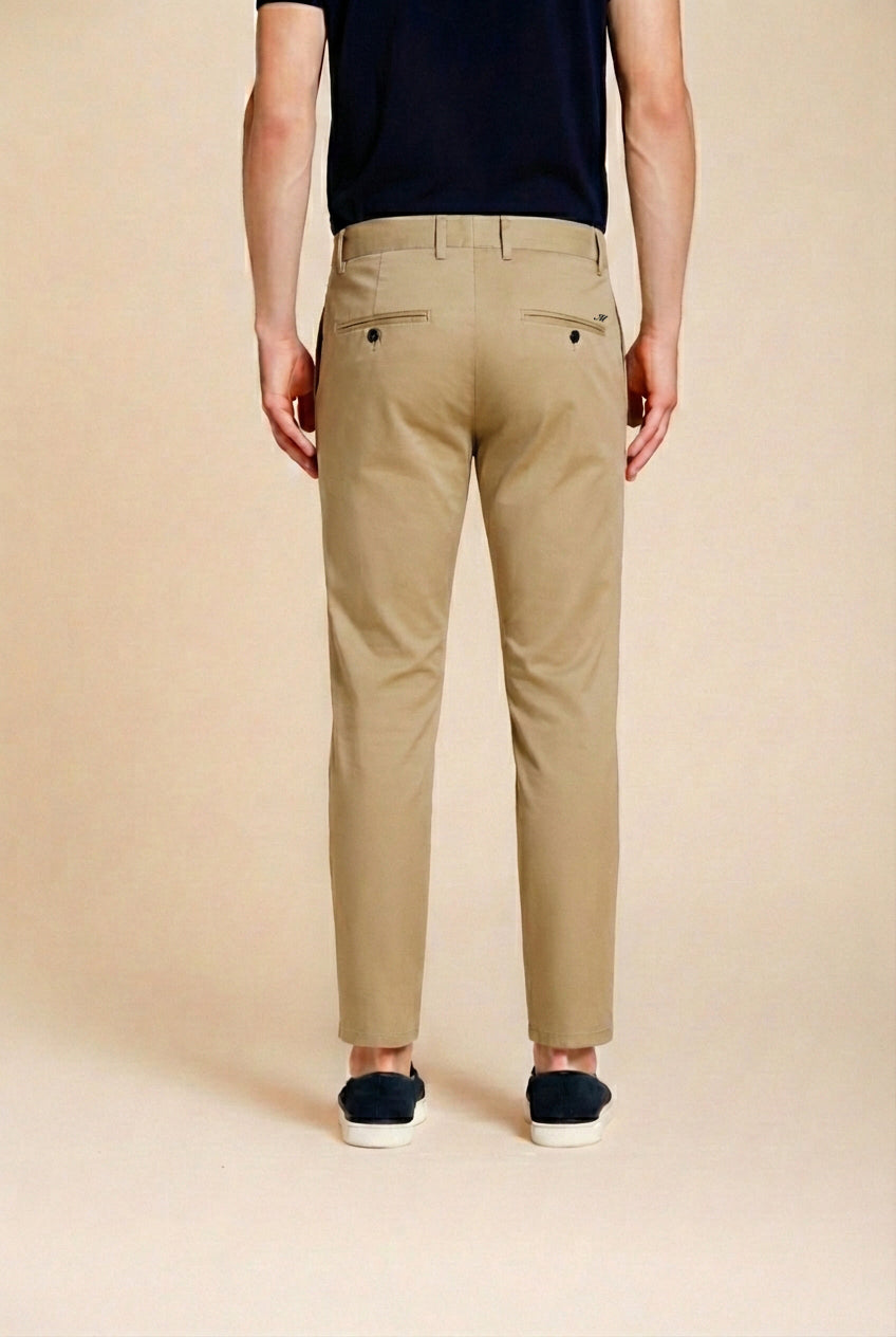 Milano men's chino pants in stretch gabardine extra slim fit ①