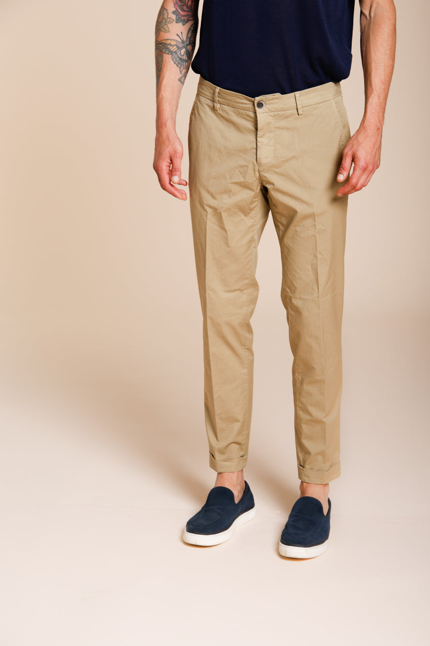Milano men's chino pants in stretch gabardine extra slim fit ①
