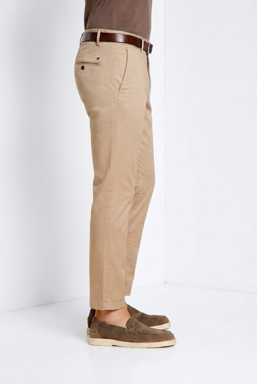Milano men's chino pants in stretch gabardine extra slim fit ①
