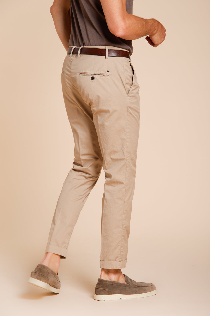 Milano pantalone chino uomo in gabardina stretch extra slim fit ①