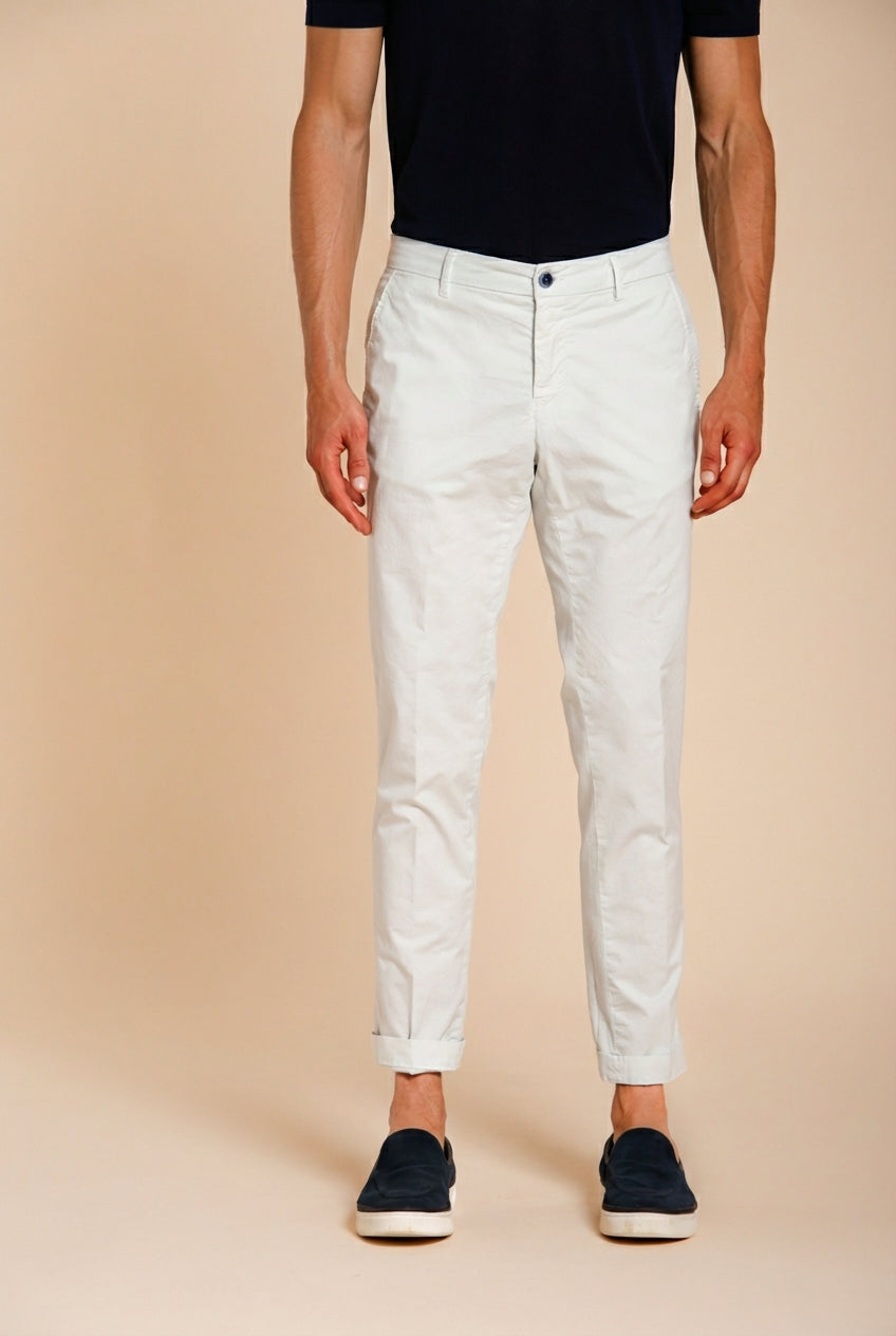 Milano men's chino pants in stretch gabardine extra slim fit ①
