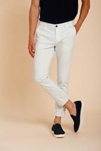 Milano men's chino pants in stretch gabardine extra slim fit ①