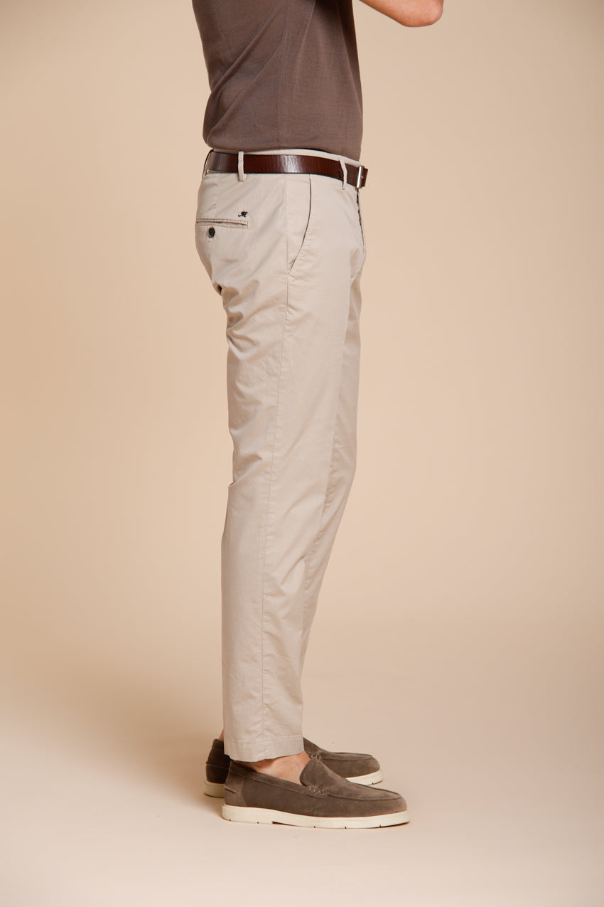 Milano pantalone chino uomo in gabardina stretch extra slim fit ①