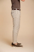 Milano pantalon chino homme en gabardine stretch extra slim fit ①