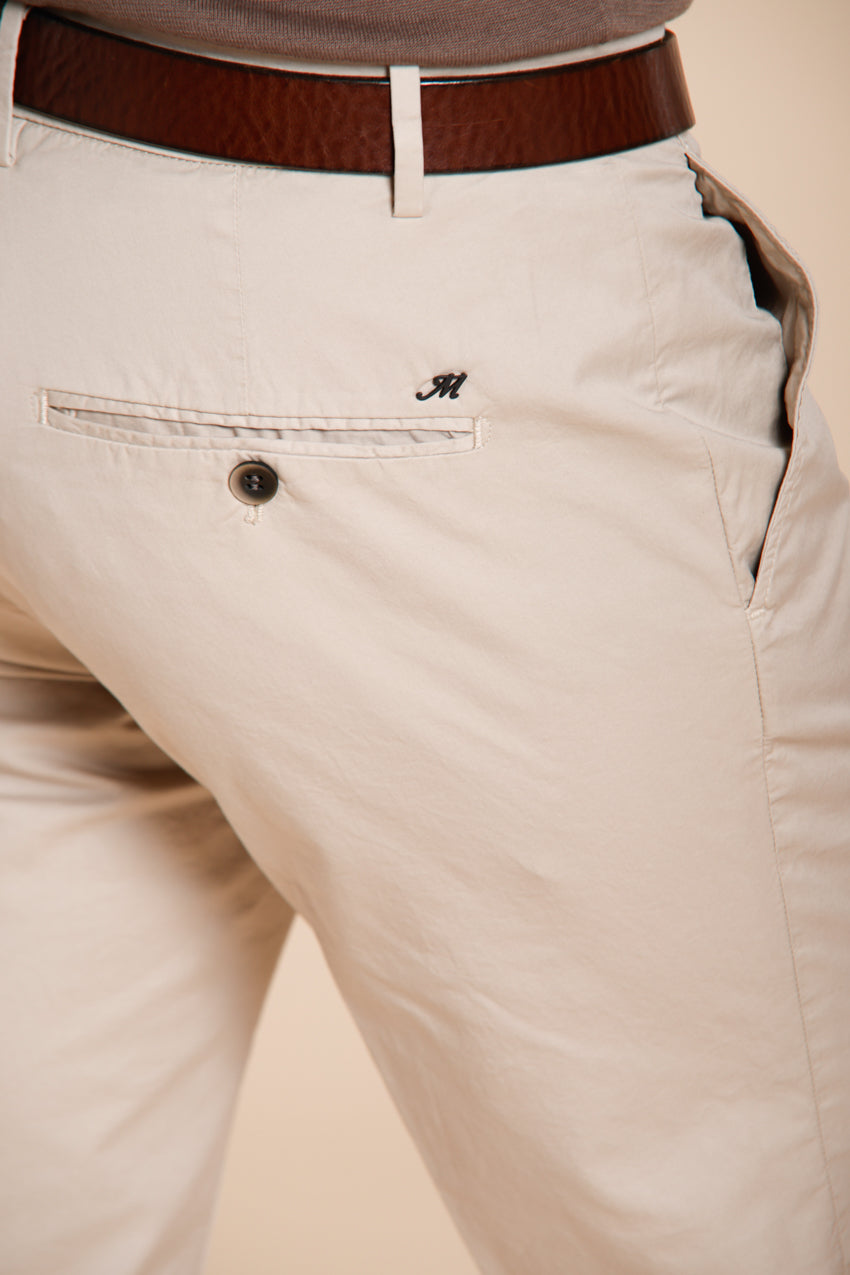 Milano pantalone chino uomo in gabardina stretch extra slim fit ①