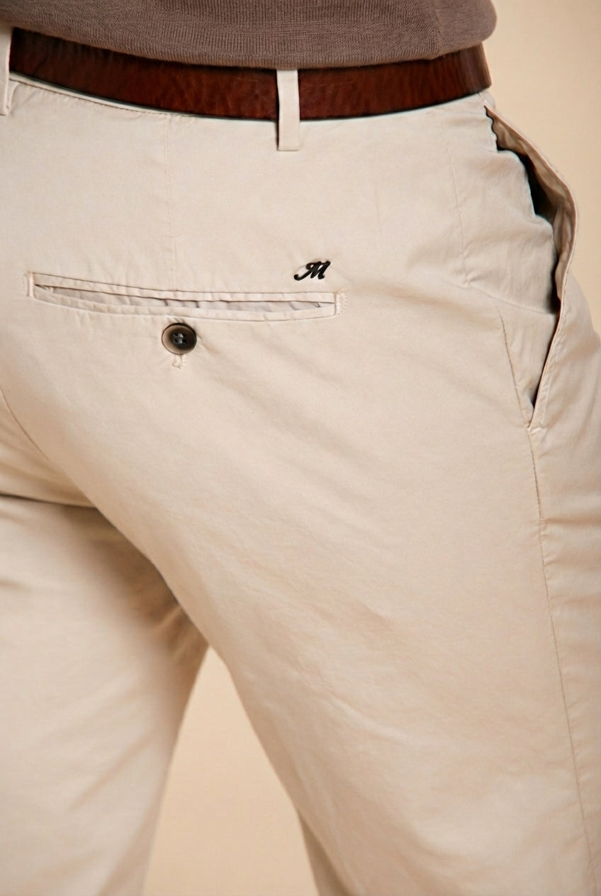 Milano pantalon chino homme en gabardine stretch extra slim fit ①