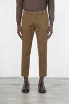 Milano chino pants for men in stretch gabardine, extra slim fit ①