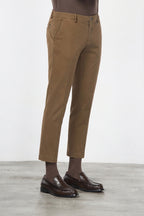 Milano chino pants for men in stretch gabardine, extra slim fit ①