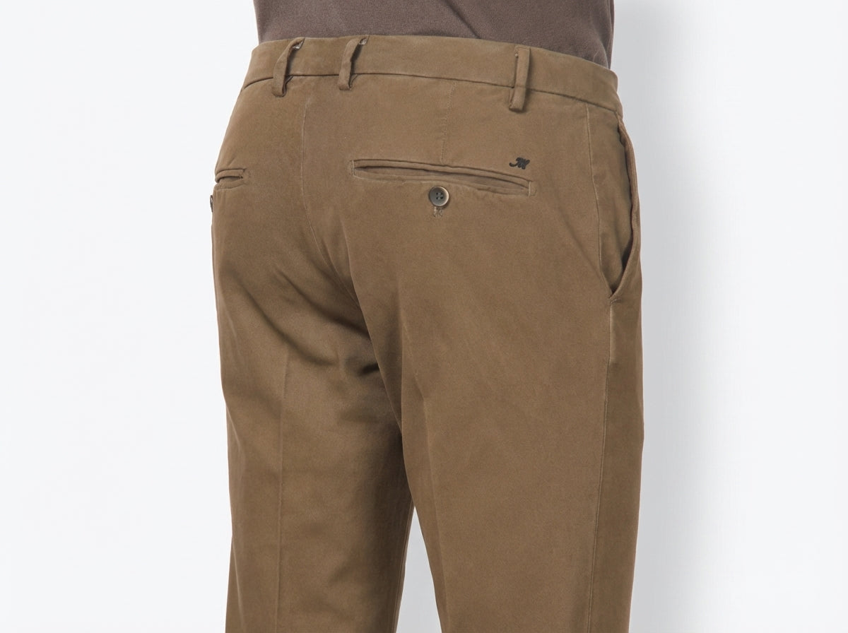 Milano chino pants for men in stretch gabardine, extra slim fit ①