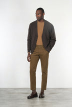 Milano chino pants for men in stretch gabardine, extra slim fit ①