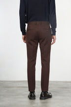 Milano pantalone chino uomo in gabardina stretch extra slim fit ①