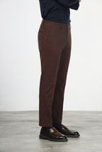 Milano pantalone chino uomo in gabardina stretch extra slim fit ①