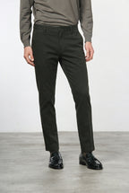 Milano men’s chino pants in stretch gabardine, extra slim fit ①
